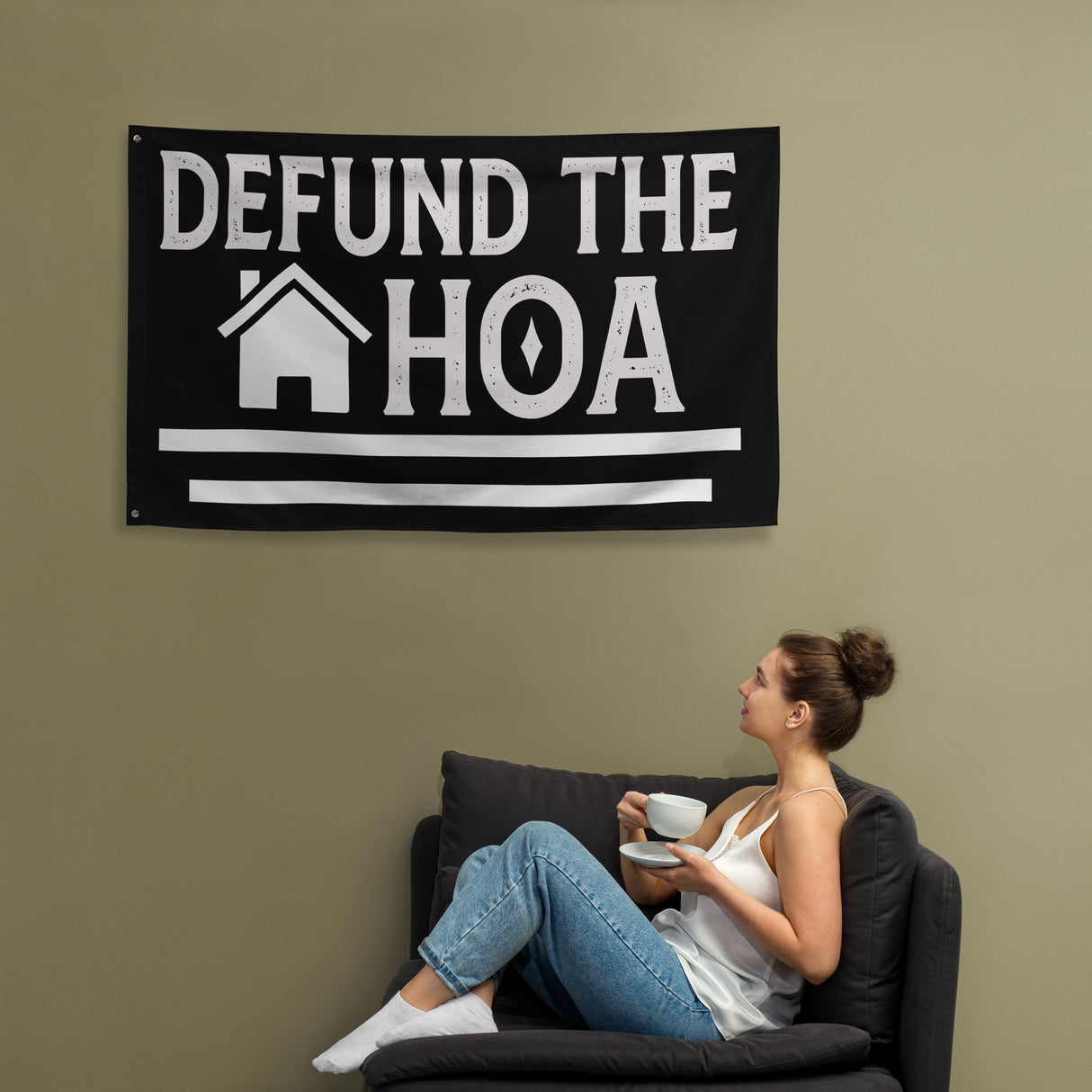 Defund The HOA Flag - Libertarian Country