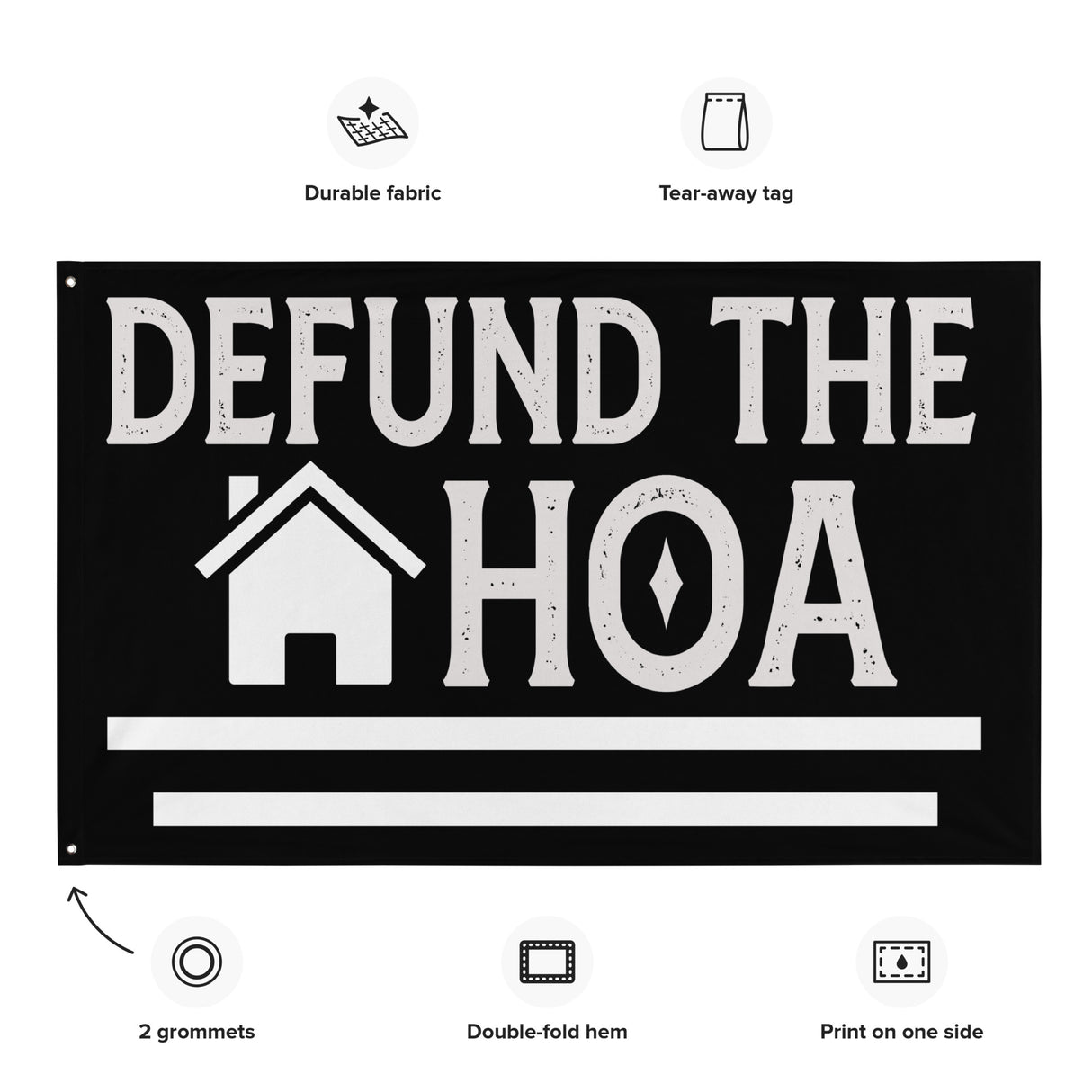 Defund The HOA Flag - Libertarian Country