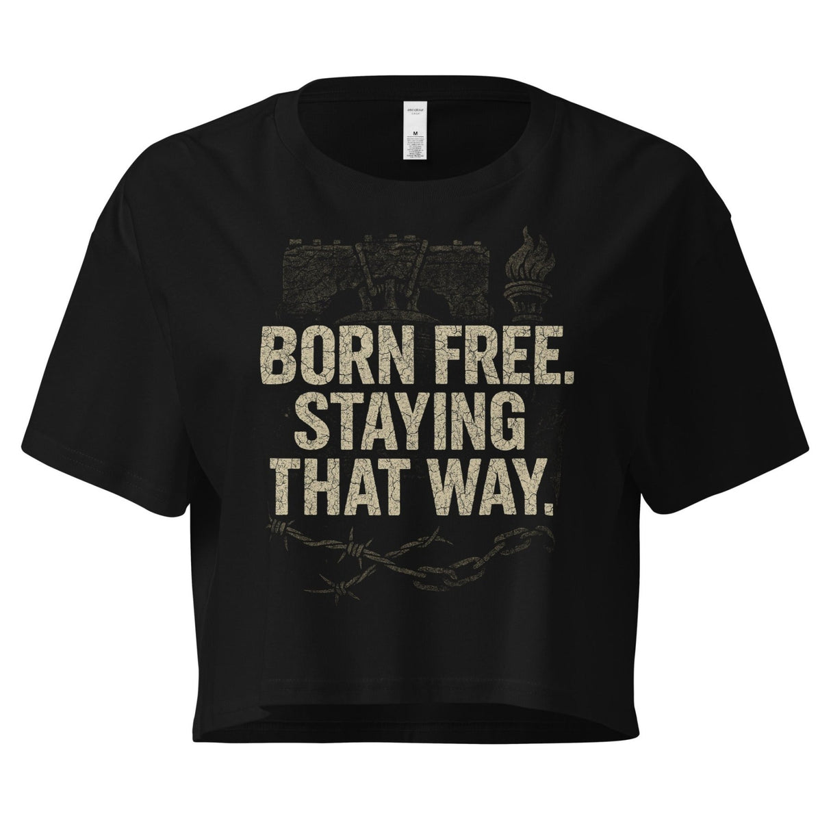 Born Free Staying That Way Women's Crop Top