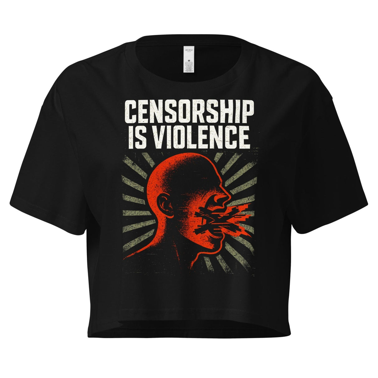 Censorship is Violence Women's Crop Top