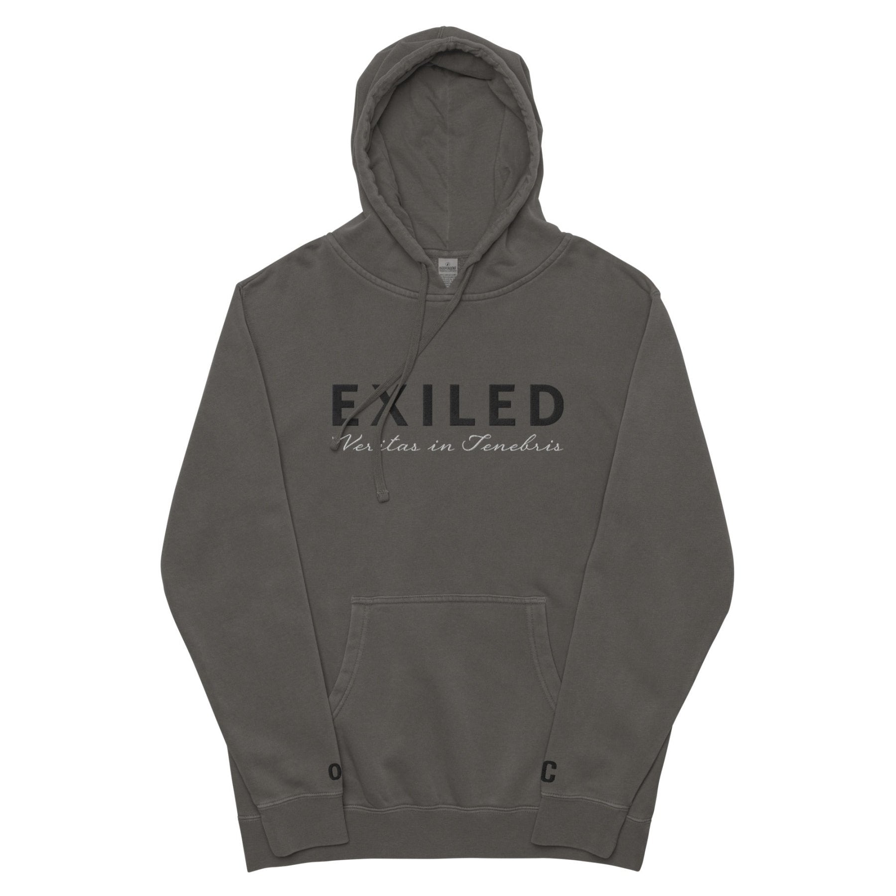 EXILED // Veritas in Tenebris SPECIAL EDITION Pigment - Dyed Embroidered Hoodie
