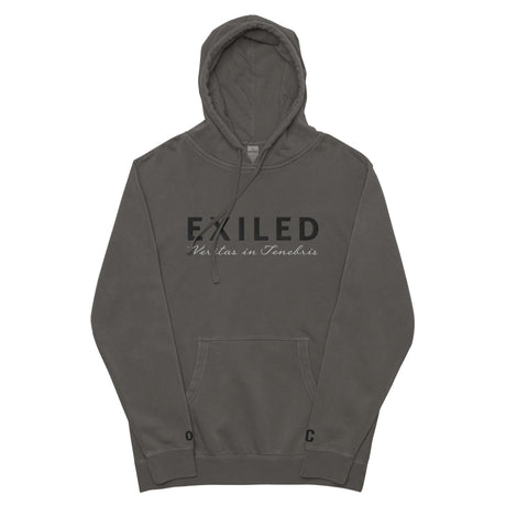 EXILED // Veritas in Tenebris SPECIAL EDITION Pigment - Dyed Embroidered Hoodie