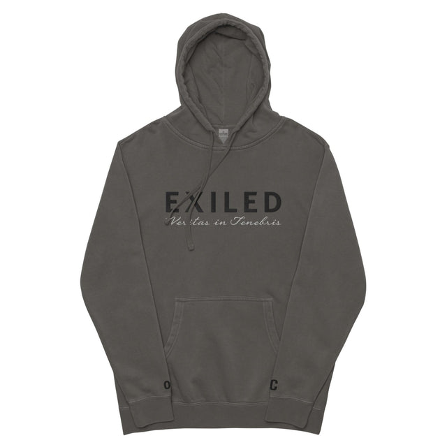 EXILED // Veritas in Tenebris SPECIAL EDITION Pigment - Dyed Embroidered Hoodie