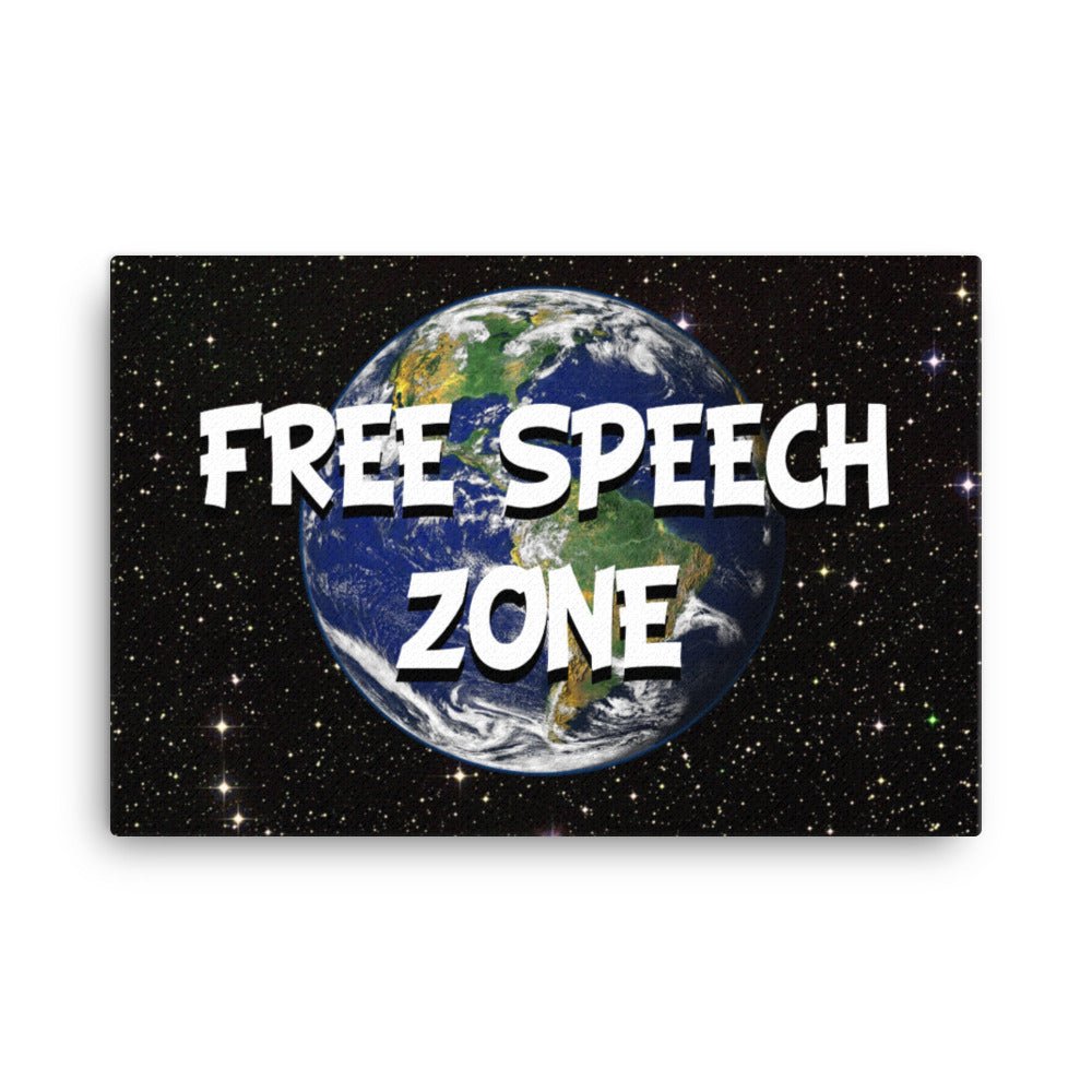 Free Speech Zone Earth Canvas Print