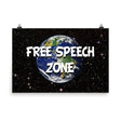 Free Speech Zone Earth Poster