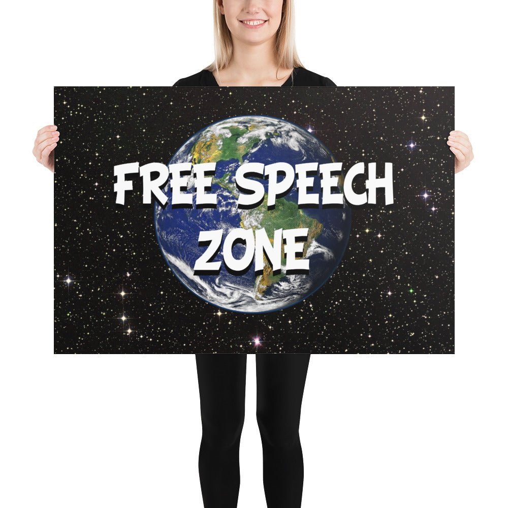 Free Speech Zone Earth Poster
