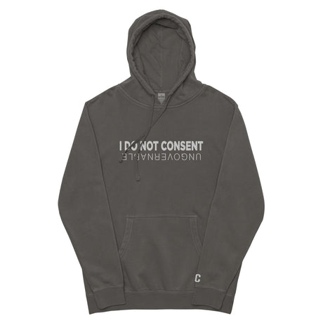 I DO NOT CONSENT // UNGOVERNABLE Pigment - Dyed Embroidered Hoodie