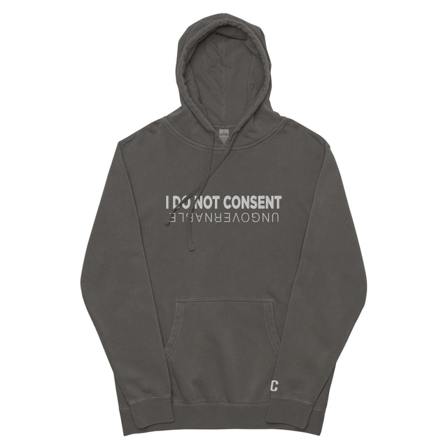 I DO NOT CONSENT // UNGOVERNABLE Pigment - Dyed Embroidered Hoodie