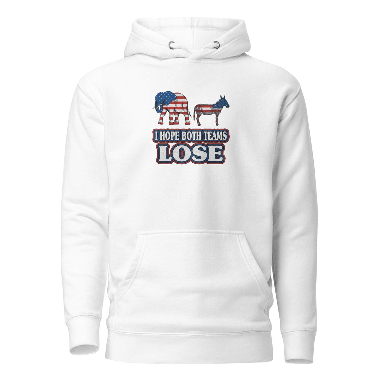 I Hope Both Teams Lose Embroidered Hoodie
