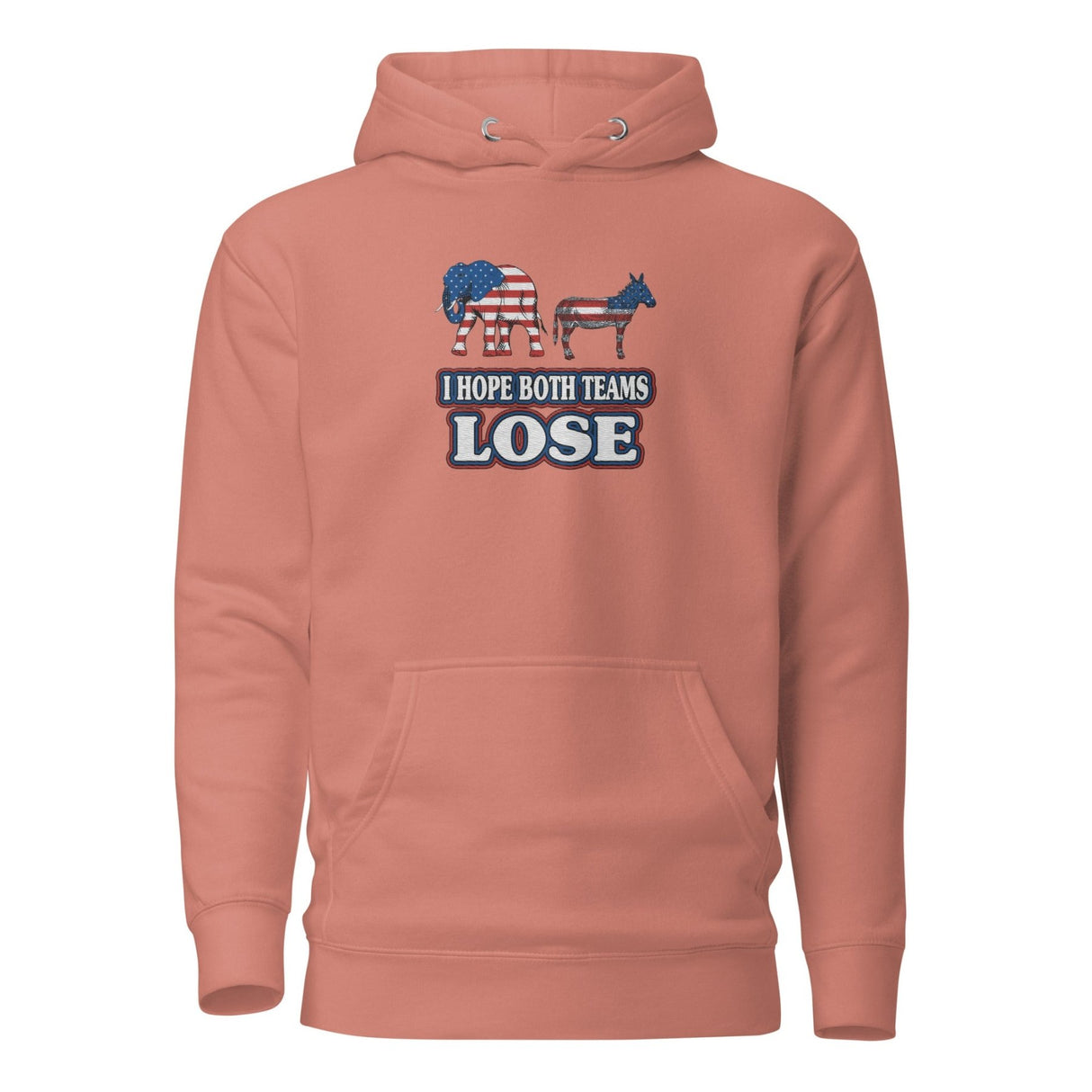 I Hope Both Teams Lose Embroidered Hoodie