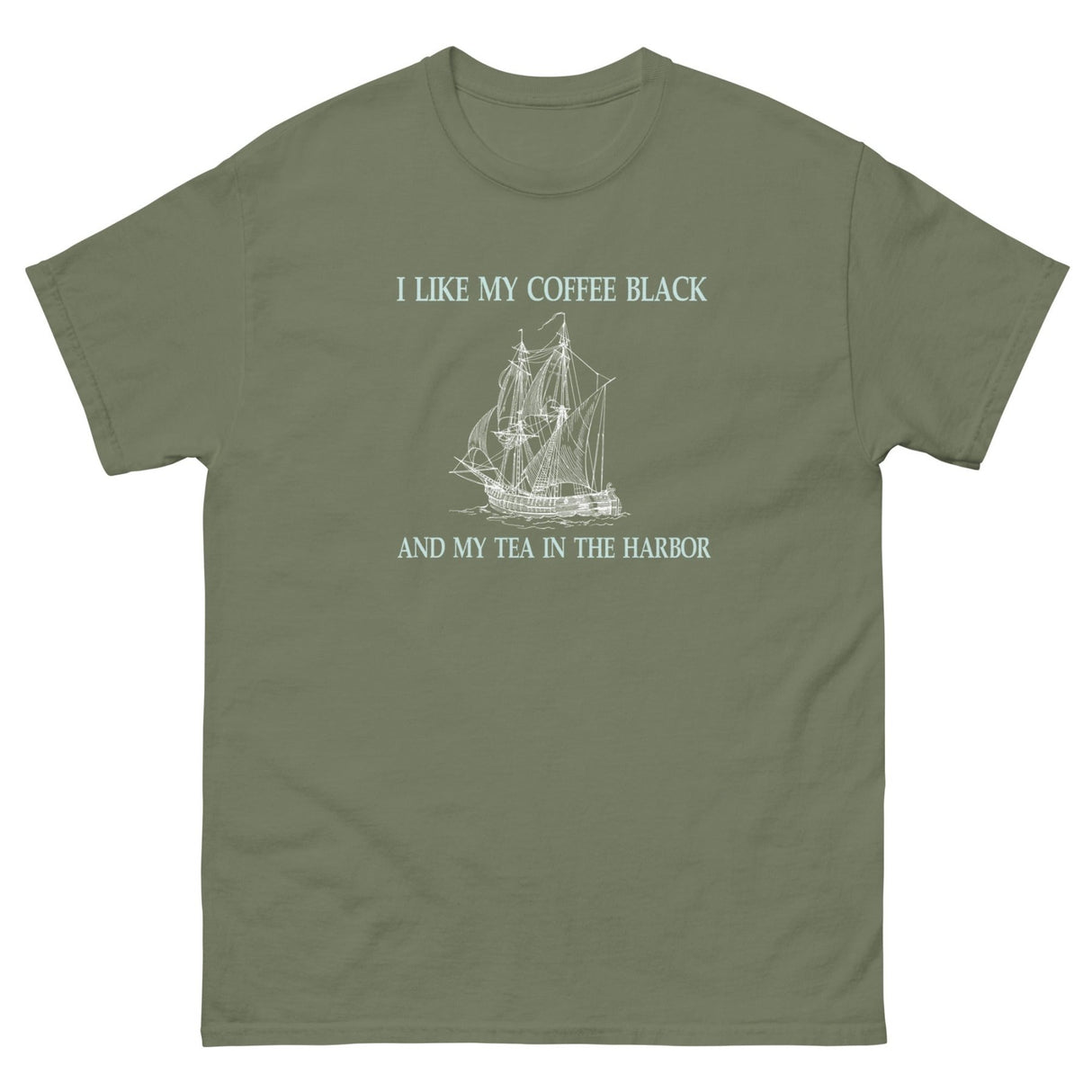 I Like My Coffee Black and Tea in the Harbor Heavy Cotton Shirt