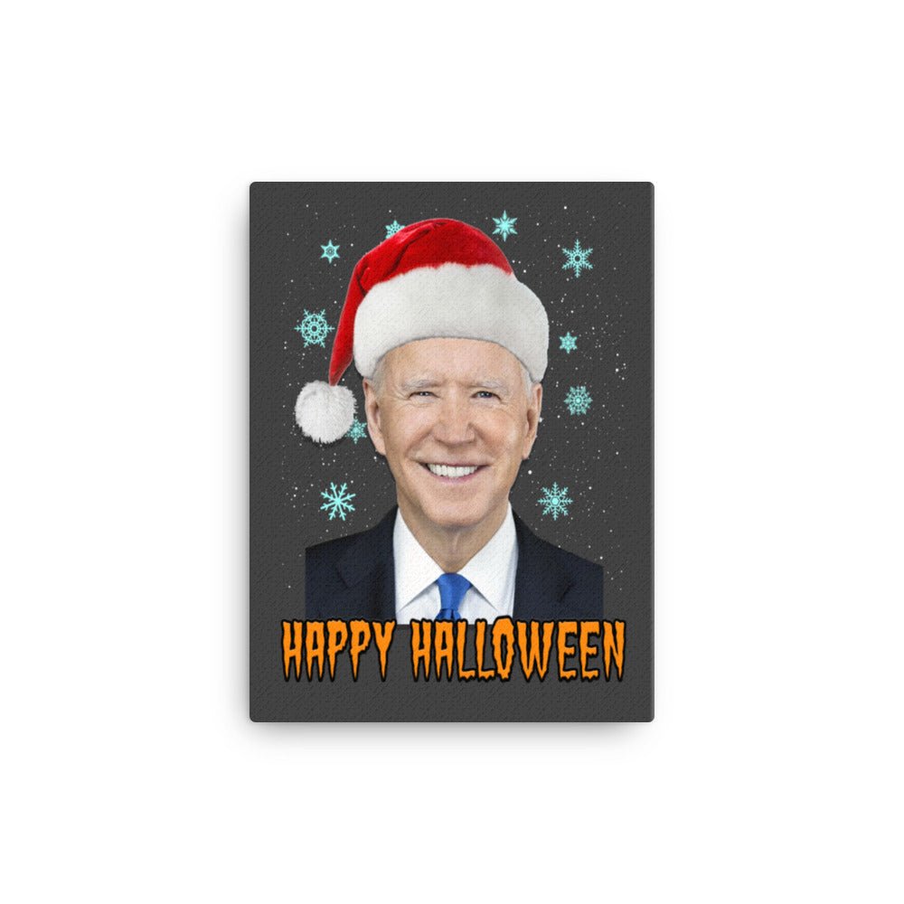 Joe Biden Happy Halloween Canvas Print