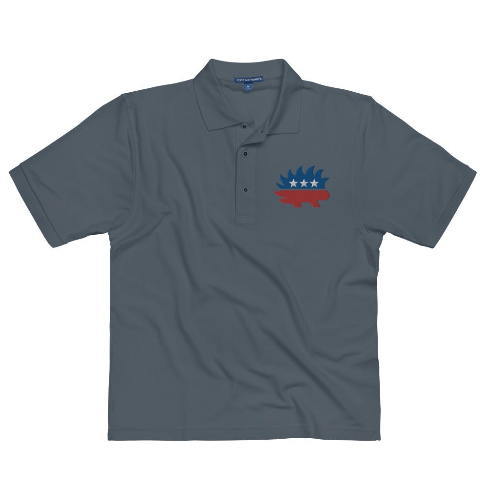 Libertarian Porcupine Embroidered Polo