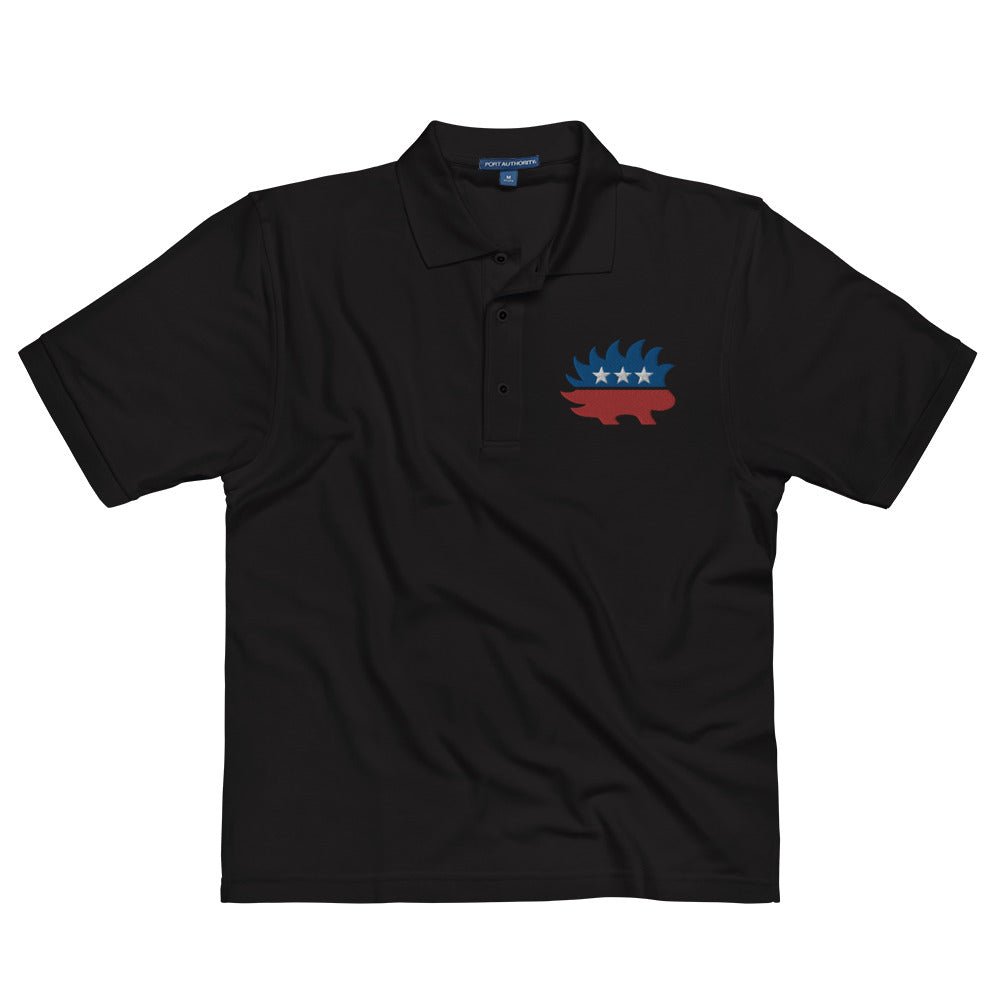 Libertarian Porcupine Embroidered Polo