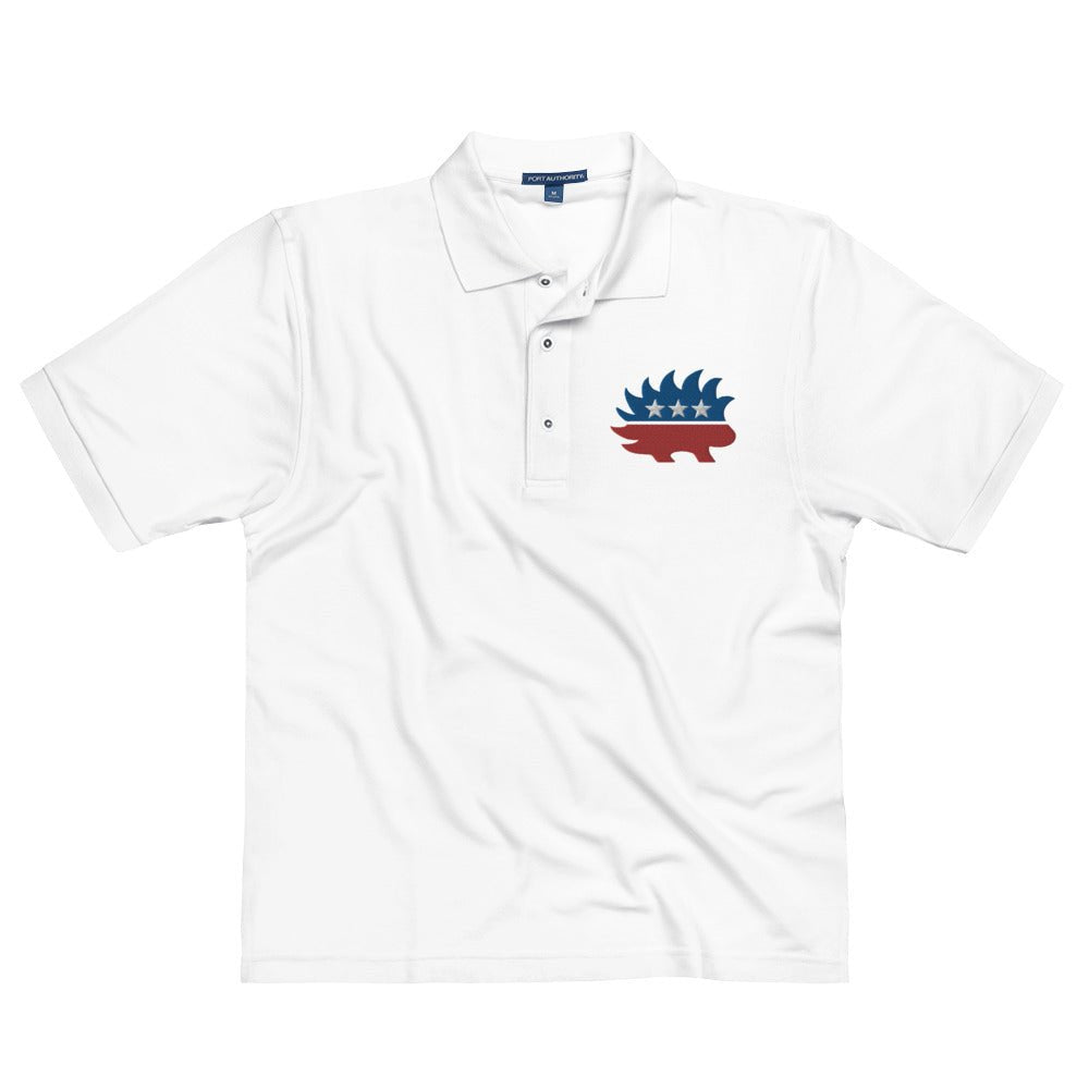 Libertarian Porcupine Embroidered Polo