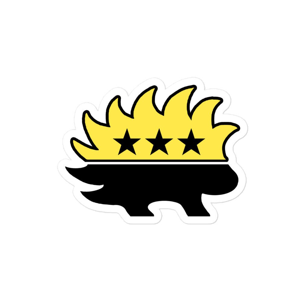 Liberty Porcupine Black and Gold Sticker