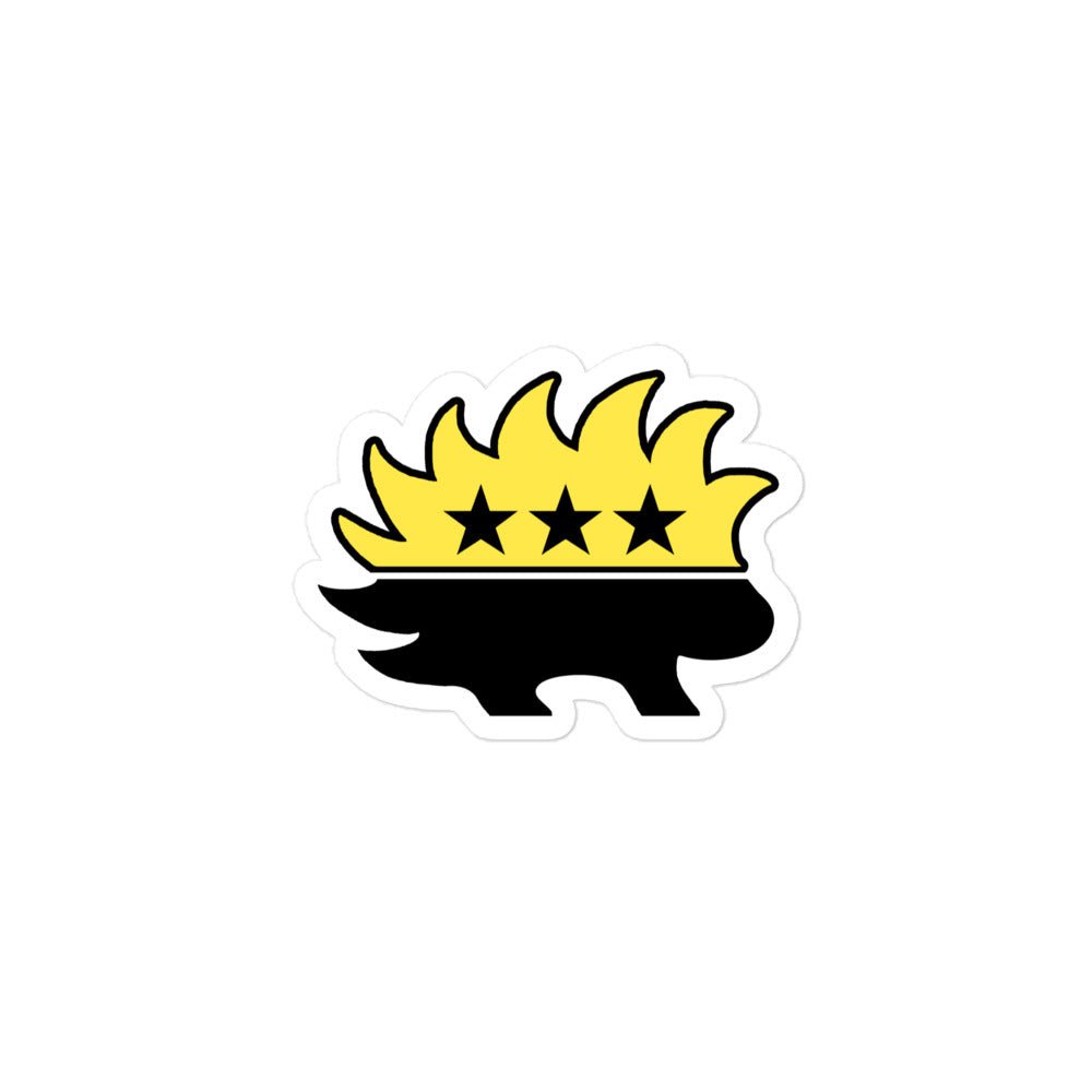 Liberty Porcupine Black and Gold Sticker