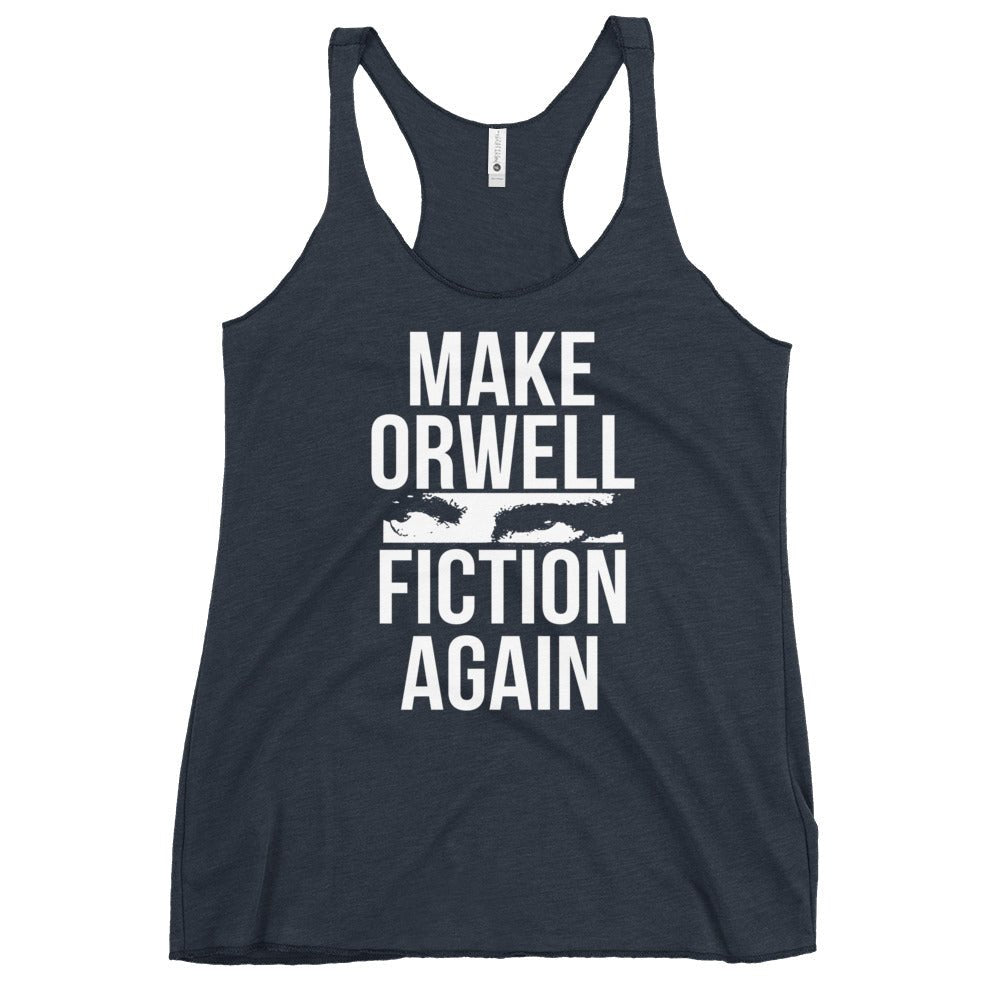 Make Orwell Fiction Again Women's Racerback Tank Top