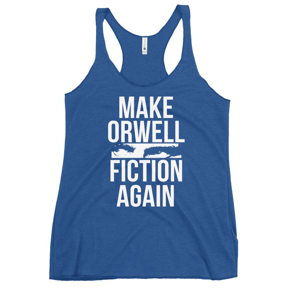 Make Orwell Fiction Again Women's Racerback Tank Top