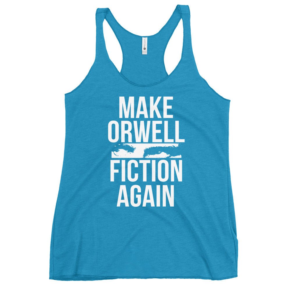 Make Orwell Fiction Again Women's Racerback Tank Top