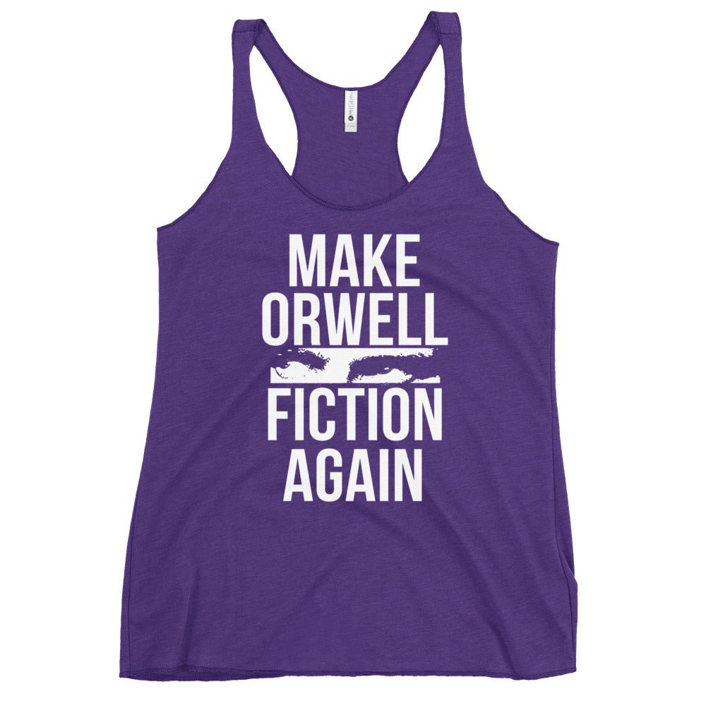 Make Orwell Fiction Again Women's Racerback Tank Top