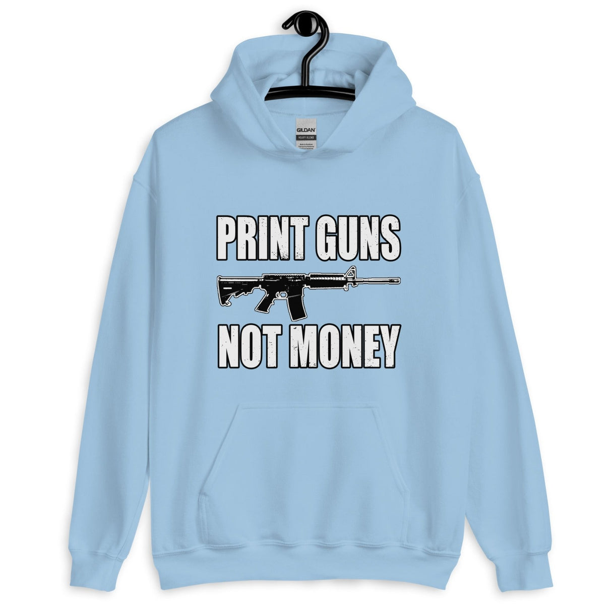 Print Guns Not Money Hoodie