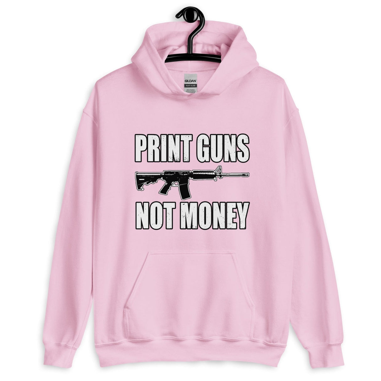 Print Guns Not Money Hoodie