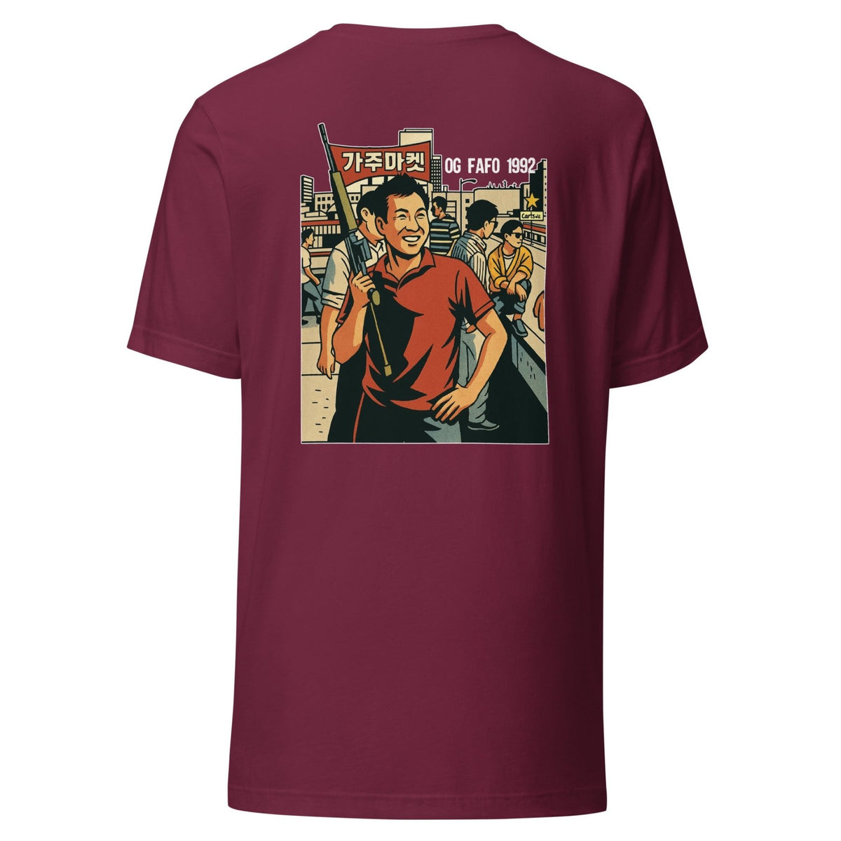 Rooftop Koreans Back Print Shirt