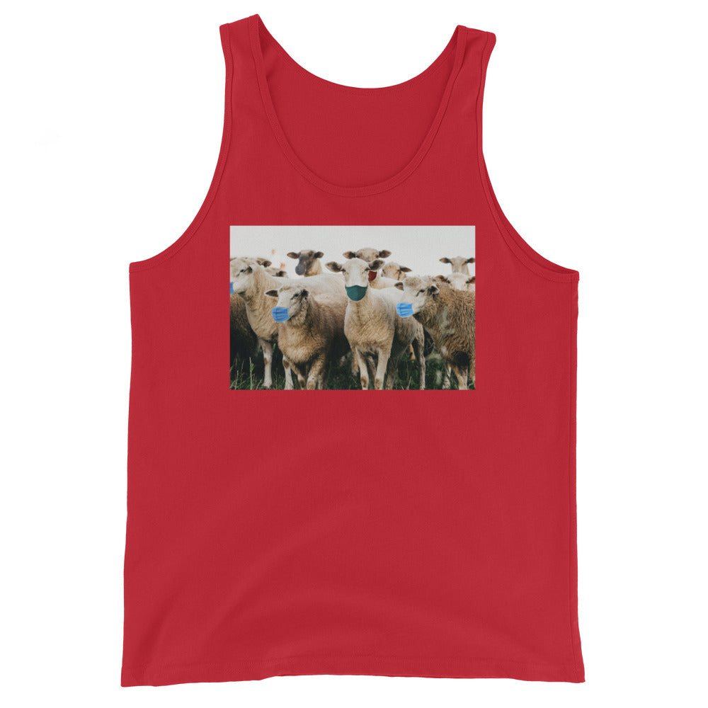 Sheep in Face Masks Premium Tank Top