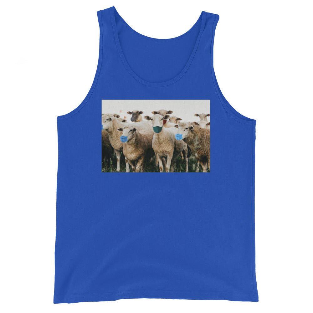 Sheep in Face Masks Premium Tank Top