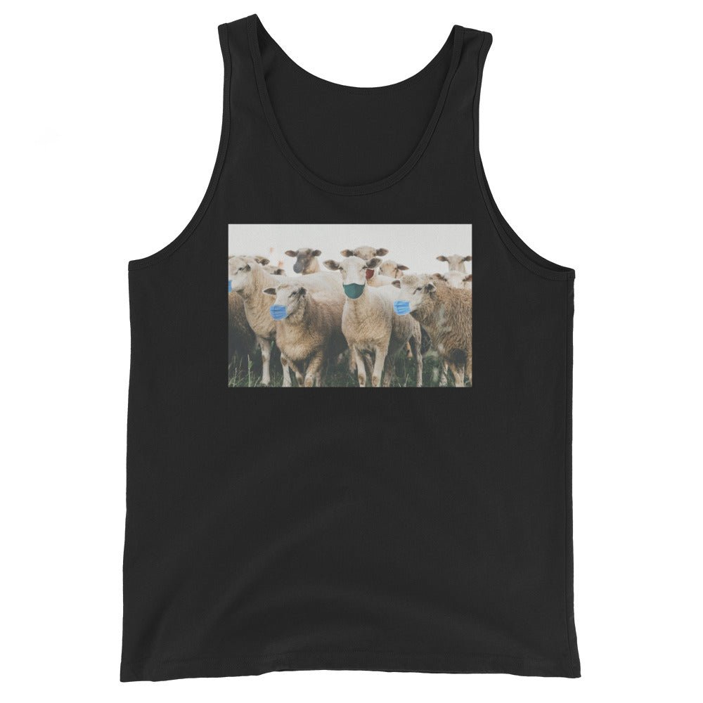 Sheep in Face Masks Premium Tank Top