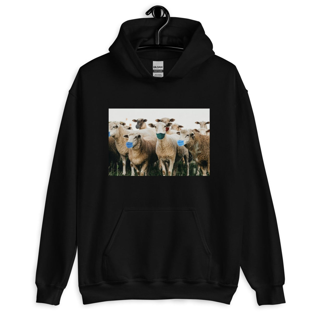 Sheep Wearing Face Masks Hoodie