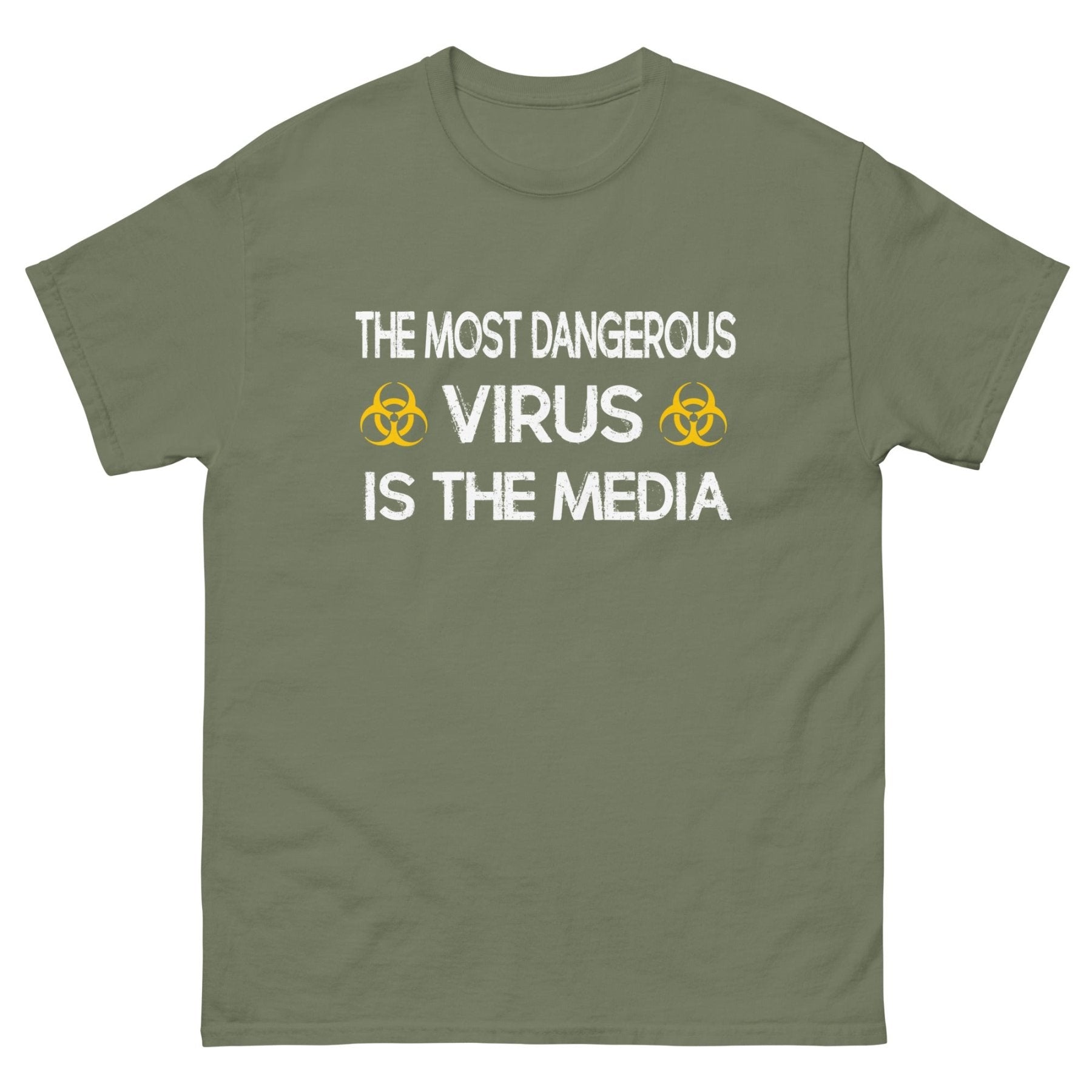 The Most Dangerous Virus is The Media Heavy Cotton Shirt
