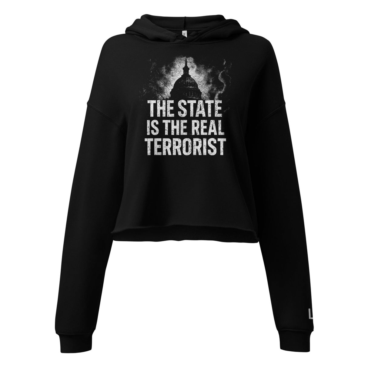 The State is The Real Terrorist Women's Crop Hoodie