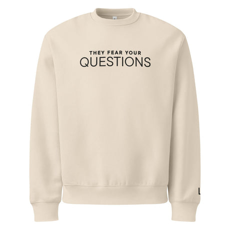 They Fear Your Questions Oversized Heavyweight Embroidered Sweatshirt