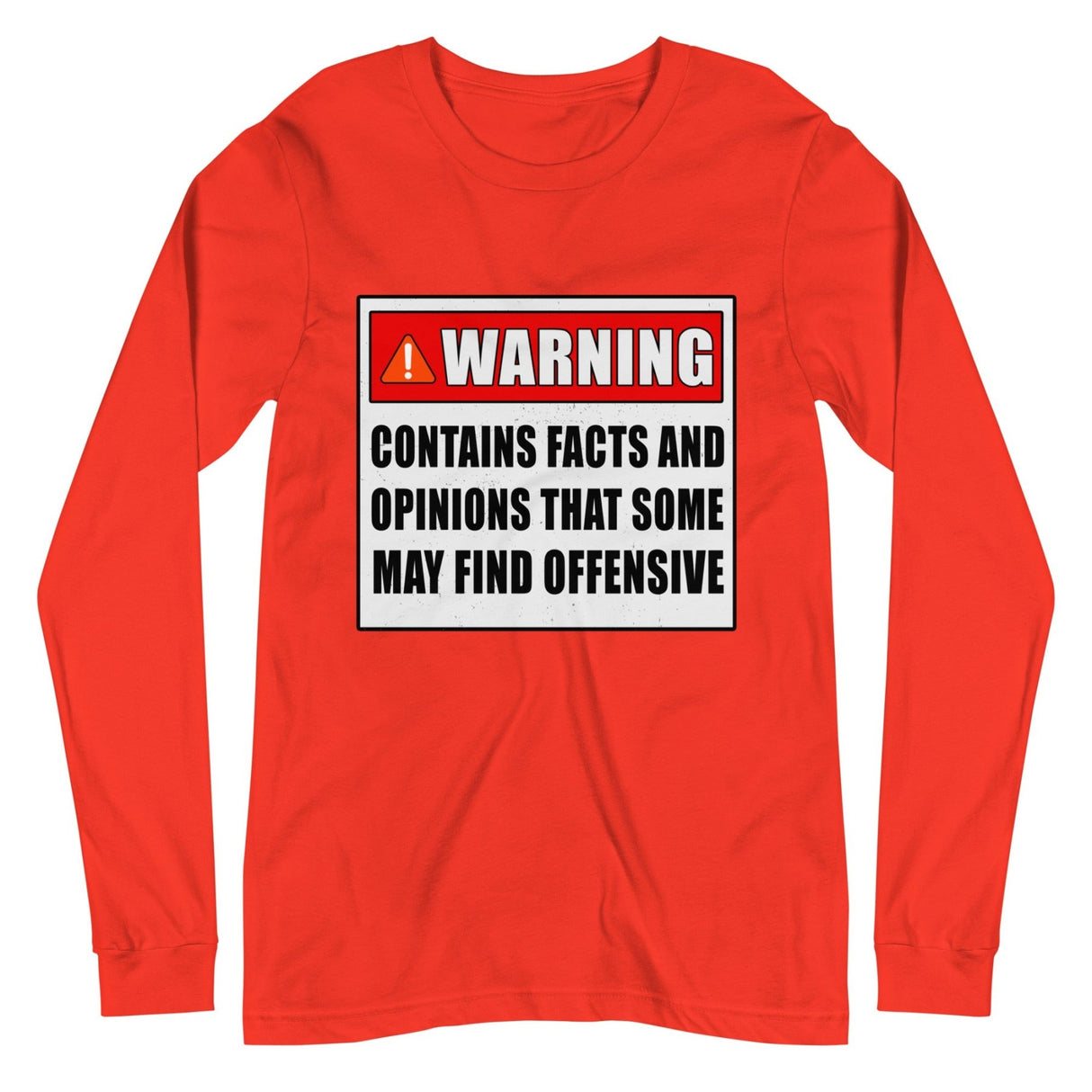 Warning Contains Facts That Some May Find Offensive Premium Long Sleeve Shirt