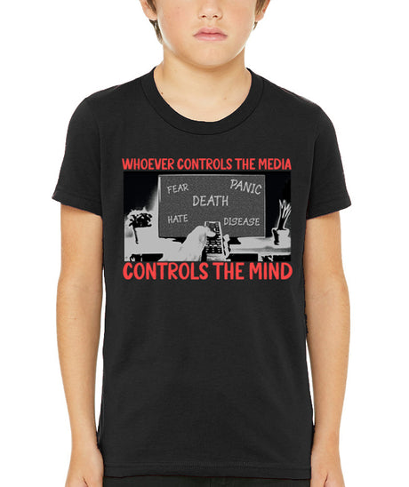 Whoever Controls The Media Youth Shirt