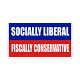 Socially Liberal Fiscally Conservative Sticker by Libertarian Country