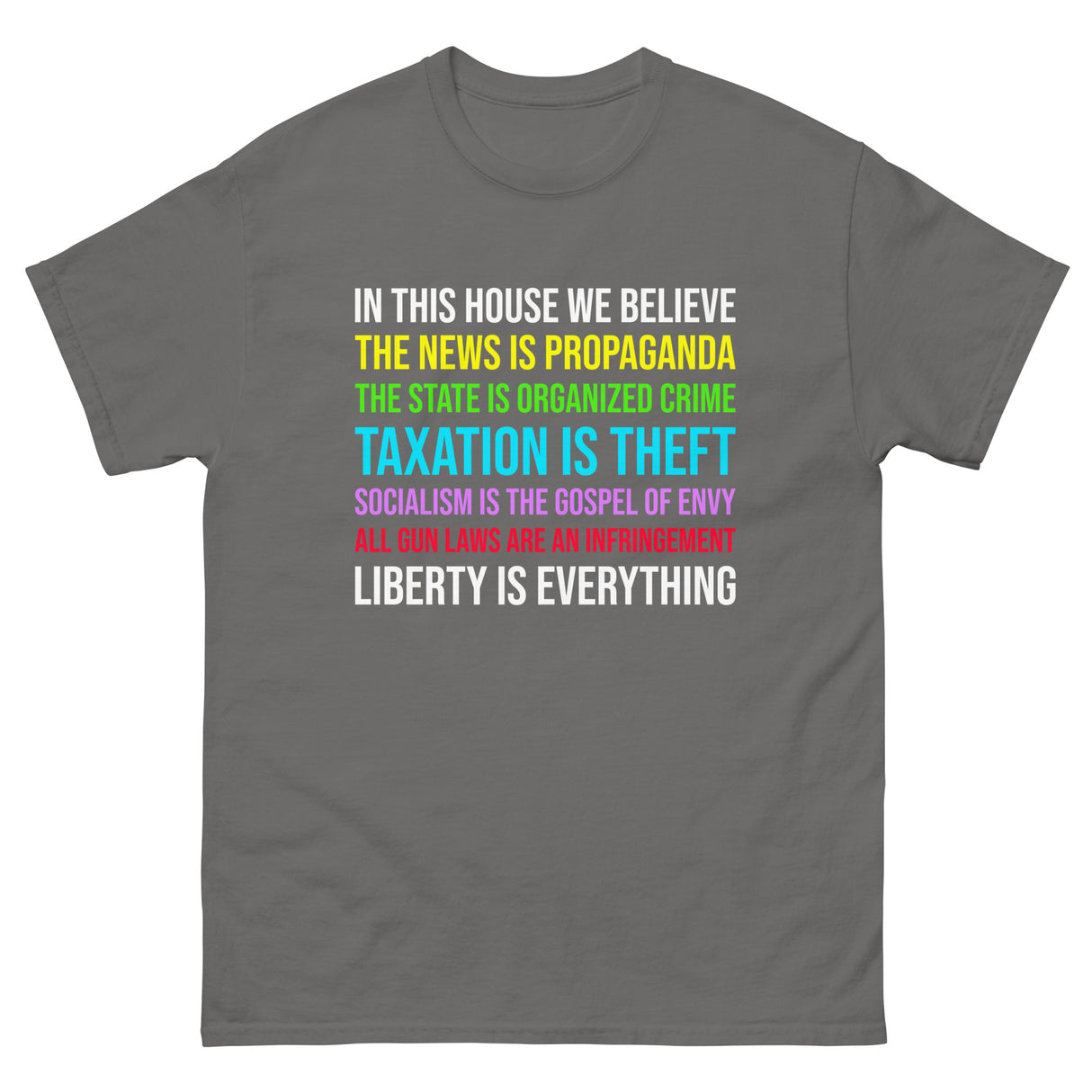 In This House We Believe Libertarian Version Heavy Cotton Shirt - Libertarian Country