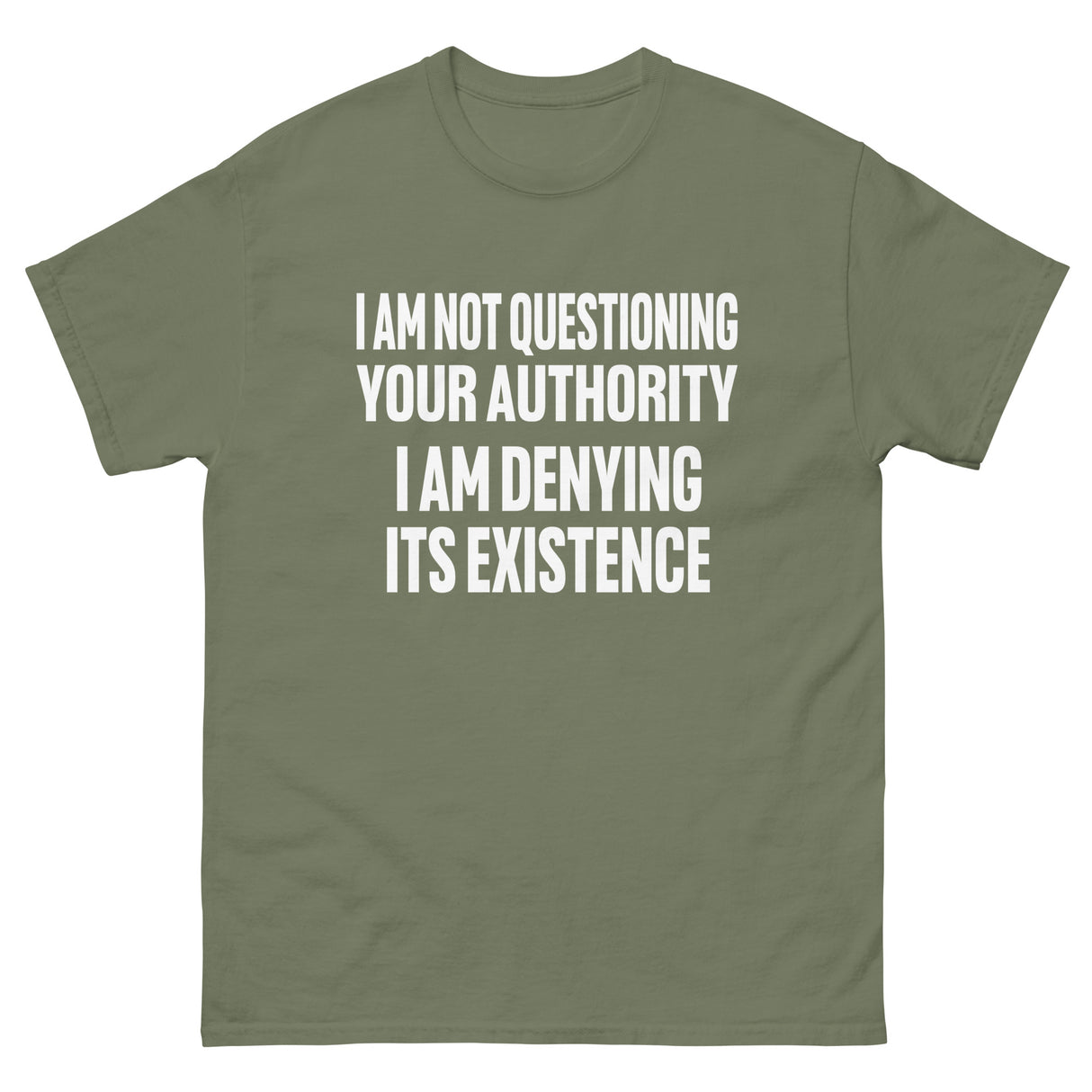 I Deny Your Authority Heavy Cotton Shirt - Libertarian Country