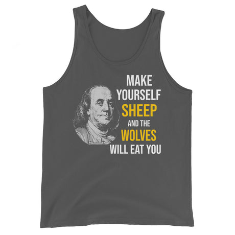 Ben Franklin Sheep and Wolves Premium Tank Top - Libertarian Country