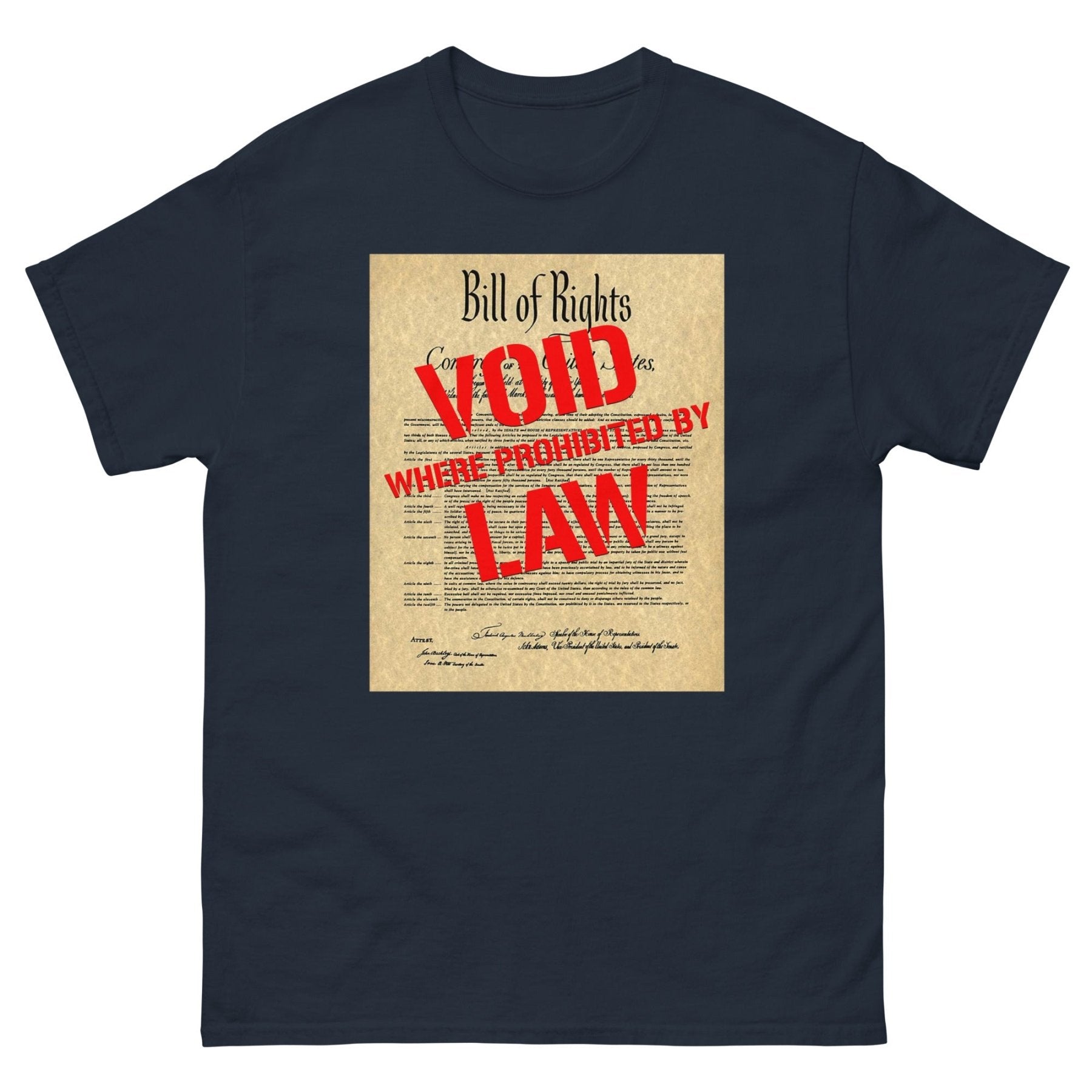 稀少 though of others law silk shirt Bill of Rights Void Where Prohibited Heavy Cotton Shirt