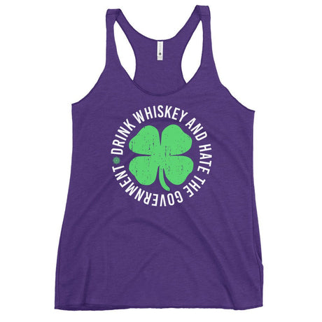 Drink Whiskey And Hate The Government Women's Racerback Tank