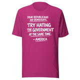 Hate The Government At The Same Time Shirt