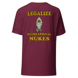 Legalize Recreational Nukes Back Print Shirt