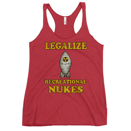 Legalize Recreational Nukes Women's Racerback Tank