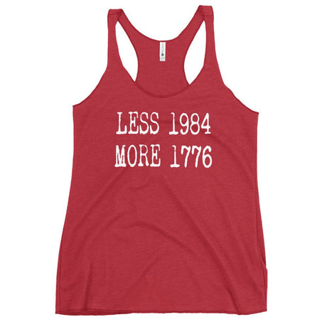 Less 1984 More 1776 Women's Racerback Tank