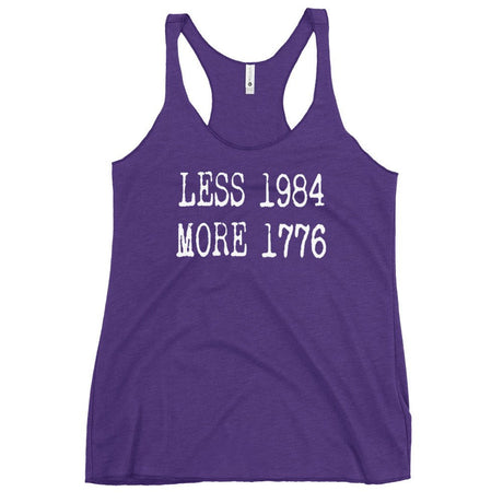 Less 1984 More 1776 Women's Racerback Tank
