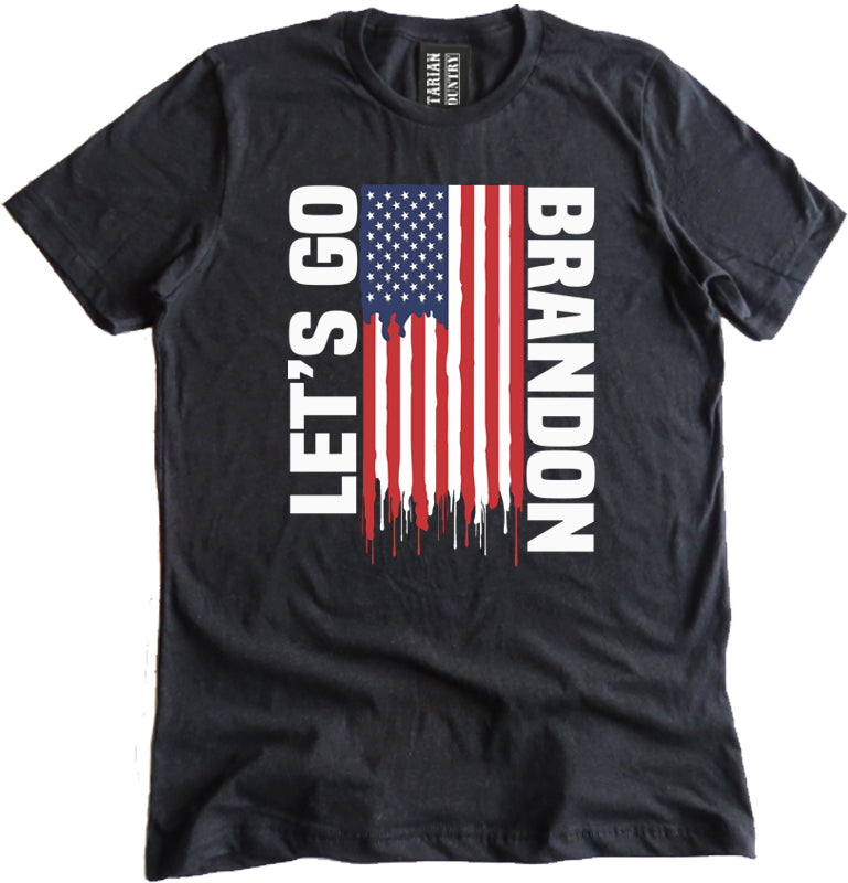 Let's Go Brandon American Flag Horizon Shirt by Libertarian Country