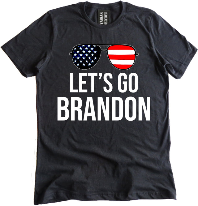 Let's Go Brandon American Flag Sunglasses Shirt